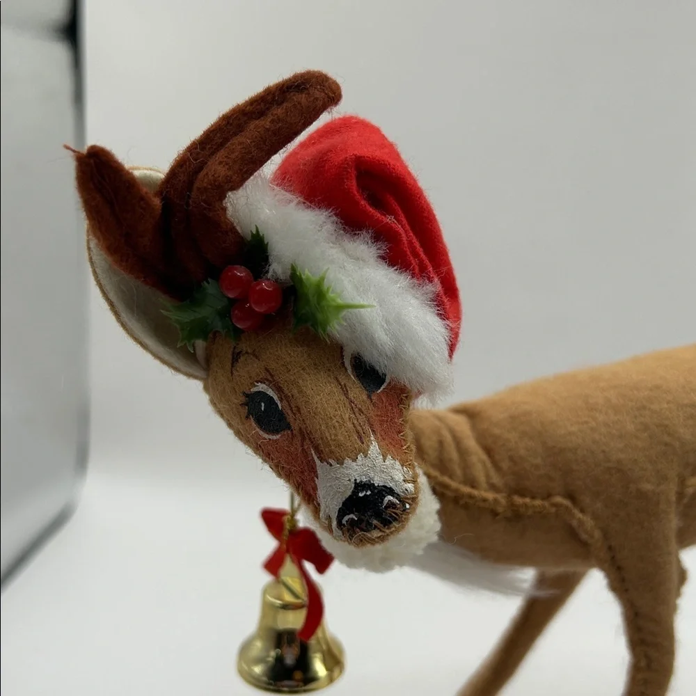 Vintage Annalee Santa with tree and Reindeer